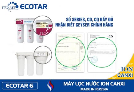 Chỉ số CO, CQ trên máy lọc nước Geyser
