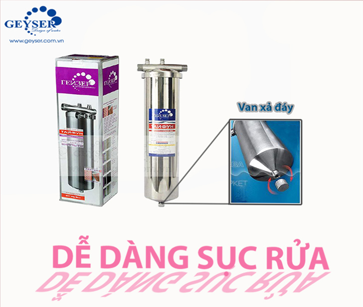 dễ dàng sục rửa