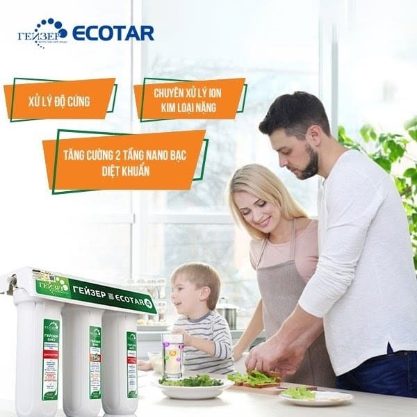 Máy lọc nước Nano Geyser Ecotar 4 có khả năng lọc vượt trội