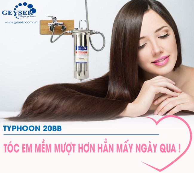 Geyser Typhoon 20BB giúp tóc mềm mượt