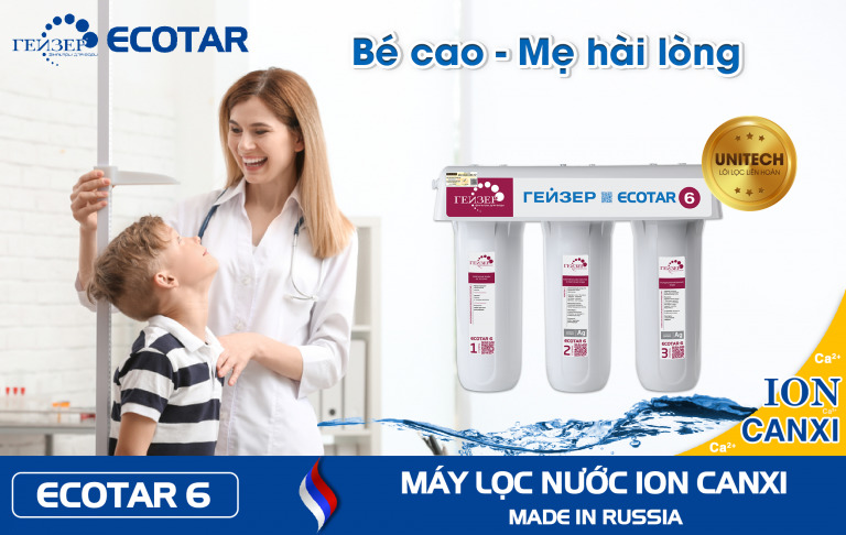 Em bé tăng chiều cao vì uống nước ion canxi