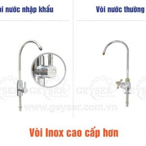 Nano Geyser Ecotar 4 được trang bị vòi nước inox cao cấp