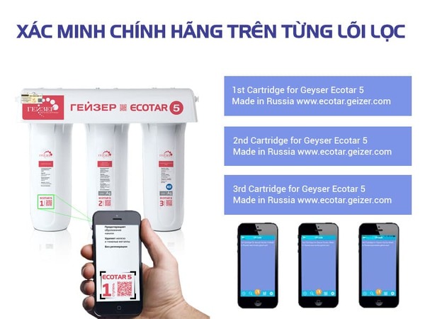 Xác minh Ecotar 5 chính hãng bằng QR code