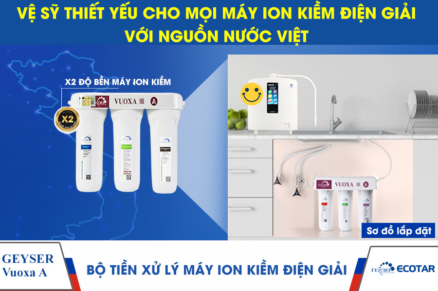 Vệ sỹ thiết yếu cho mọi máy ion kiềm điện giải với nguồn nước Việt