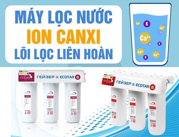 Máy lọc nước ion canxi Geyser cung cấp ion canxi, giúp cơ thể hấp thụ canxi tốt hơn