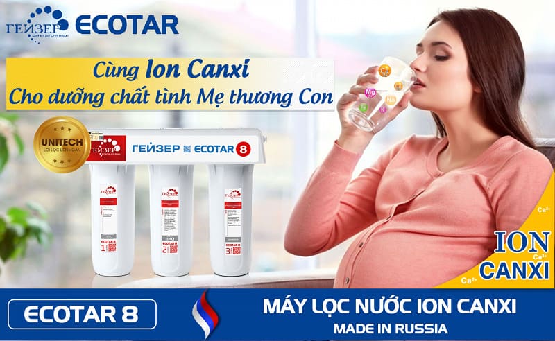 Nước ion canxi giúp bổ sung dưỡng chất toàn diện cho mẹ bầu