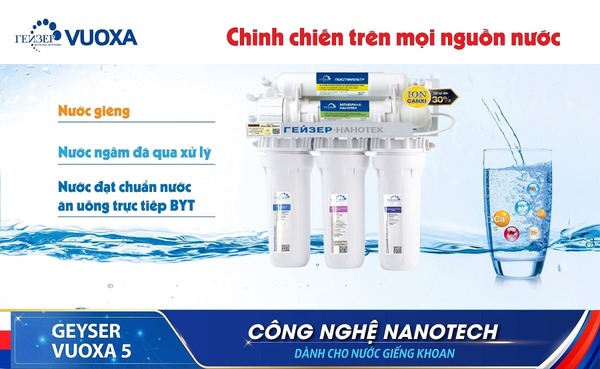 Máy lọc nước NanoTech với công nghệ lọc vượt trội