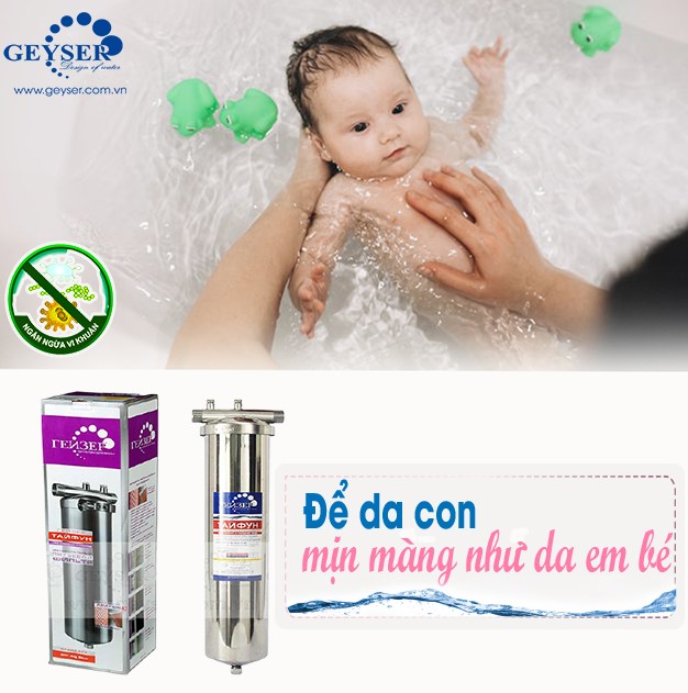 Máy lọc nước Geyser Typhoon cho nguồn nước sạch an toàn cho bé và tiện lợi cho mẹ