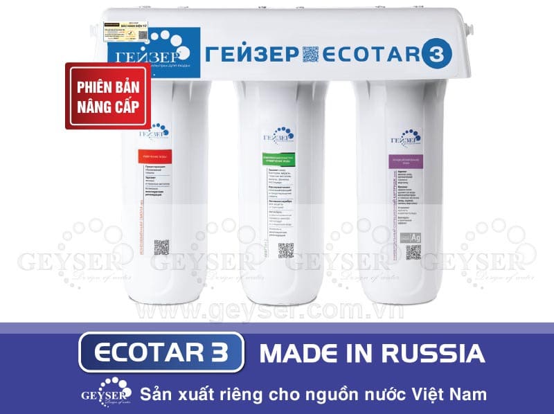 Máy lọc nước Nano Geyser Ecotar 3 với công nghệ lọc vượt trội