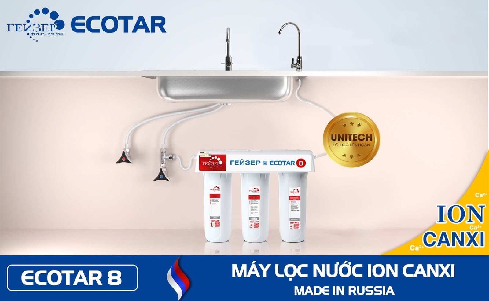 Sơ đồ lắp đặt máy lọc nước thông minh Geyser Ecotar 8