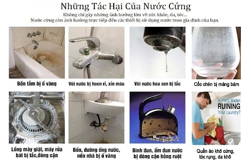 Tác hại của nước cứng trong sinh hoạt hằng ngày