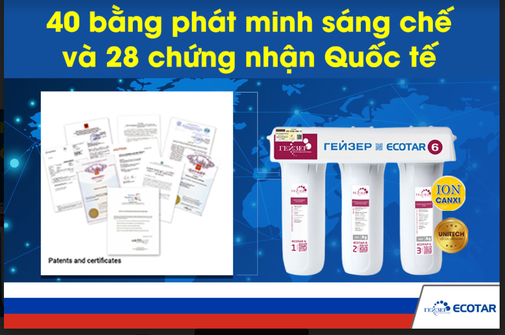 Đạt nhiều bằng sáng chế và chứng nhận quốc tế