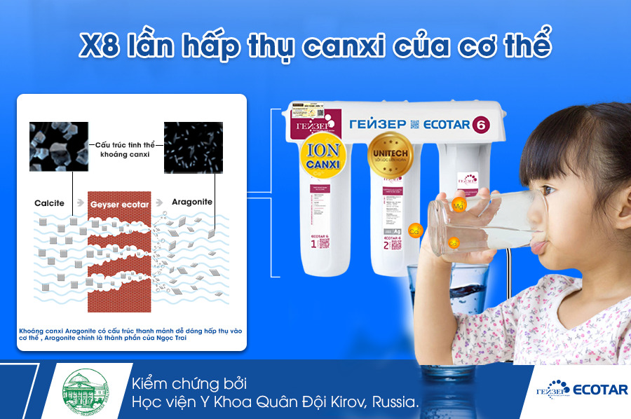 x8 lần hấp thụ canxi của cơ thể
