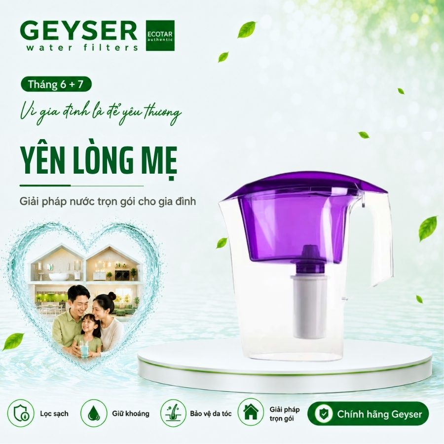 Bình nước kháng khuẩn Geyser Blue Mini 2,5l