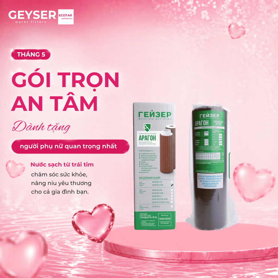 Siêu lõi lọc nước Geyser Aragon Ultra 6 in 1 thế hệ mới nhất