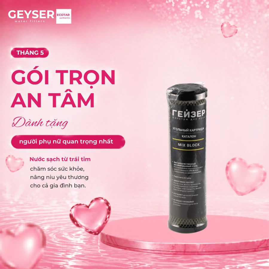Lõi lọc nước Geyser Ecotar 2 Catalon Mix Block nano 4 in 1(Lõi số 3)