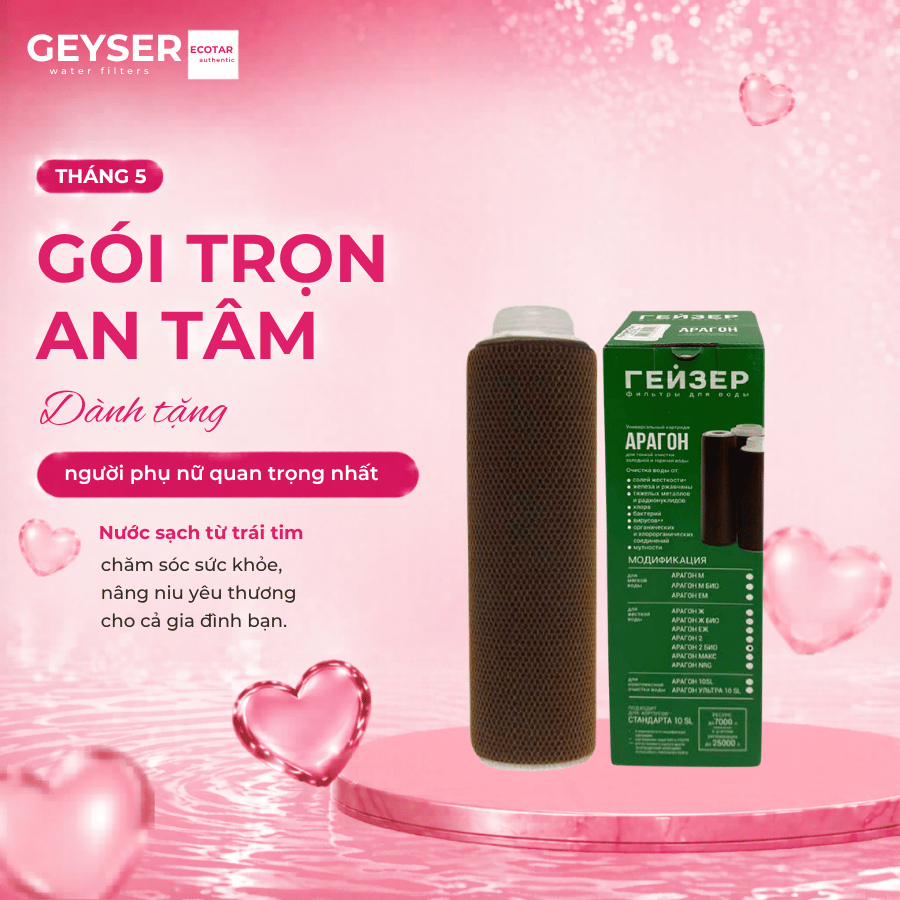 Lõi lọc Geyser Ecotar 4 Aragon Bio Ecotar nhập khẩu Châu Âu