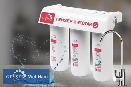 nuoc may lay tu dau Máy lọc nước Nano Geyser Ecotar 5 lọc sạch vi khuẩn có trong nước máy.
