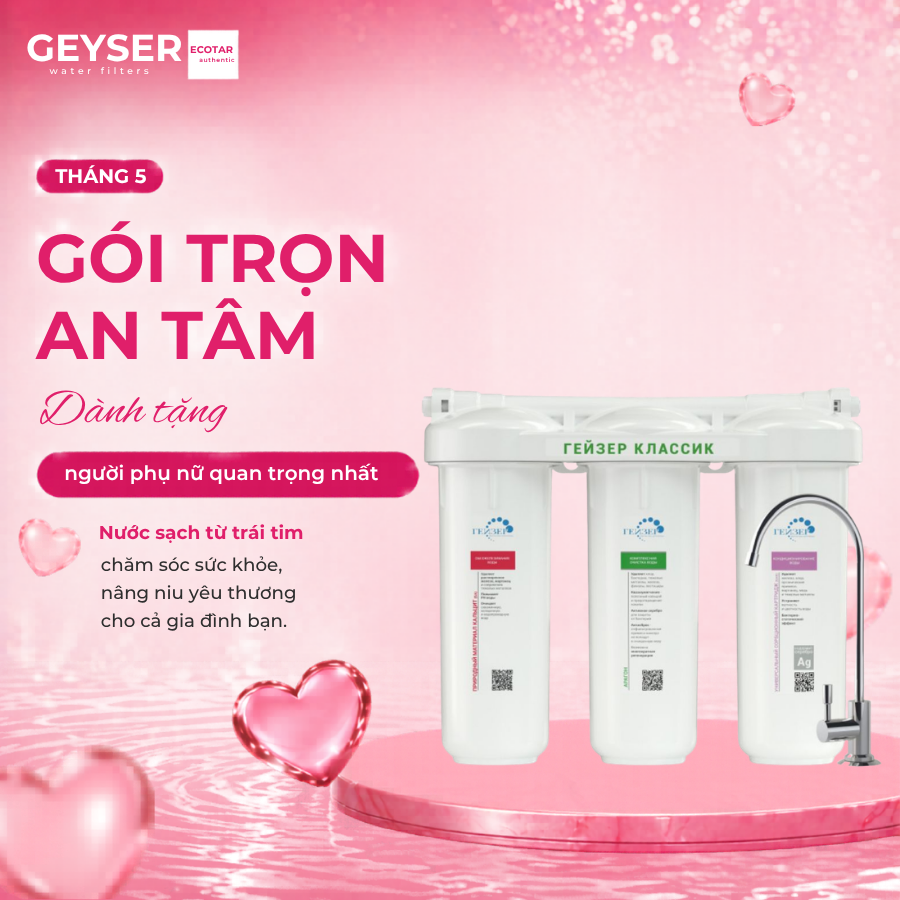 Máy lọc nước nano Geyser Ecotar Classic cho nước nhiễm sắt