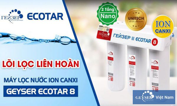 Máy lọc nước Nano Geyser sử dụng công nghệ nano và lõi lọc liên hoàn UniTECH tiên tiến