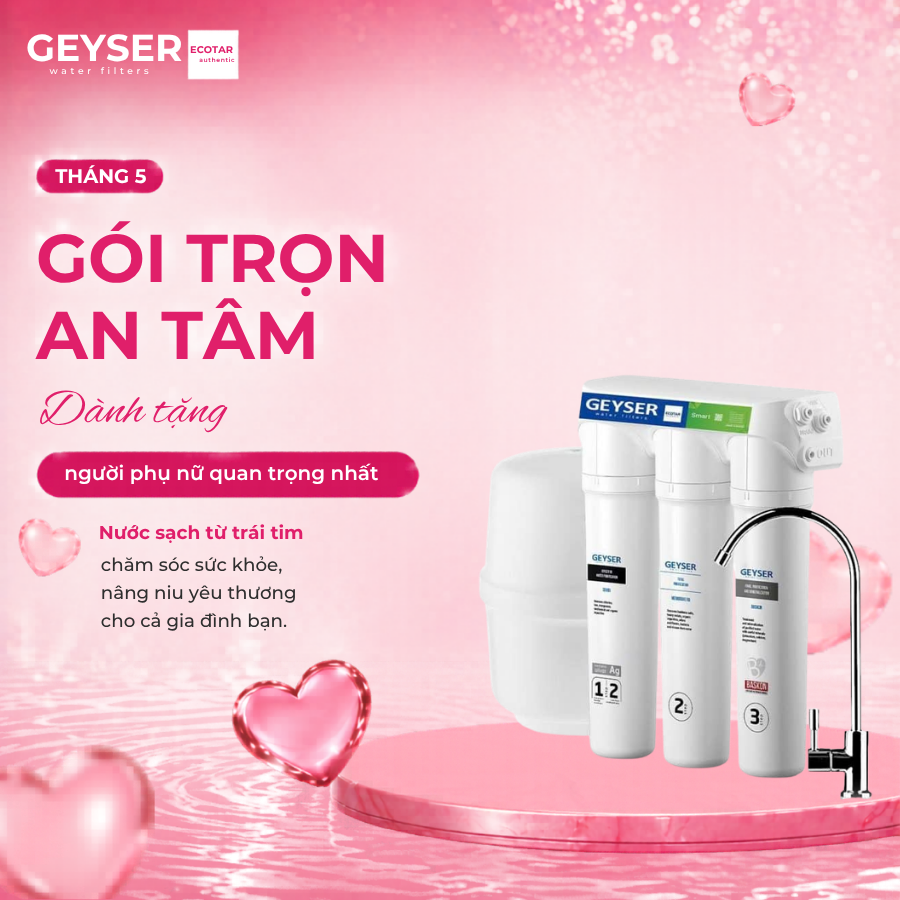 Máy lọc nước RO Geyser Ecotar 5 Smart – nhập khẩu nguyên chiếc châu Âu