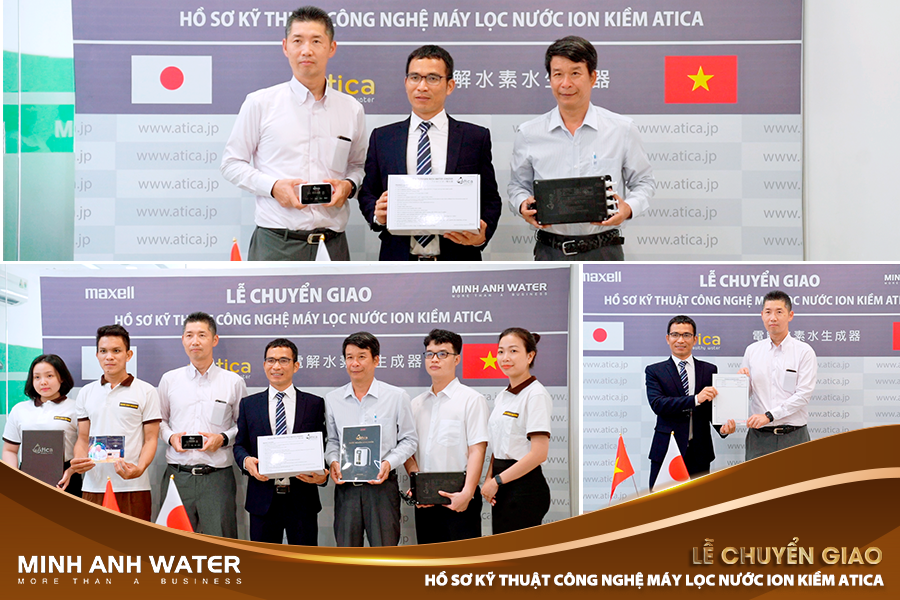 Minh Anh Water độc quyền công nghệ sản xuất máy ion kiềm Atica Nhật Bản tại Việt Nam