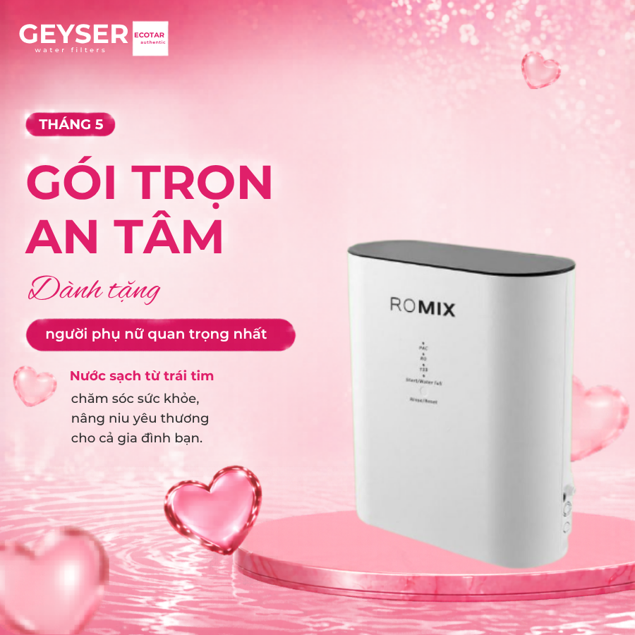 Bộ tiền xử lý cho máy lọc nước ion kiềm ROMIX 800G