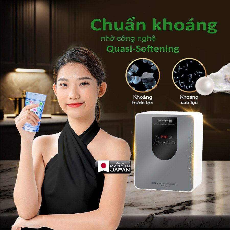 Công nghệ Quasi-Softening giúp chuyển hóa khoáng dễ hấp thụ cho cơ thể