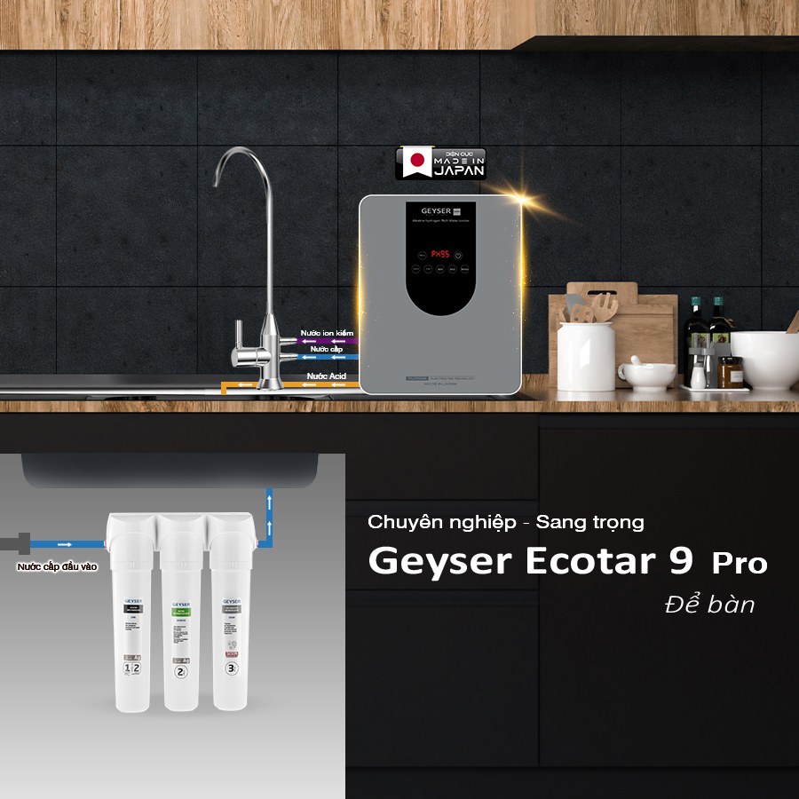 Lắp đặt máy Geyser Ecotar 9 Pro để bàn