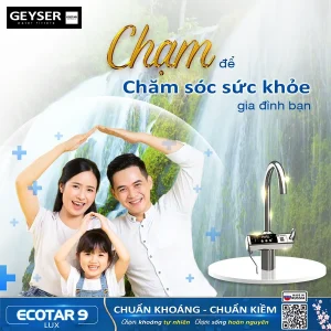 Geyser Ecotar 9 Lux tạo nhiều chế độ nước, chăm sóc sức khỏe cho cả gia đình