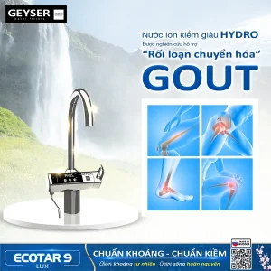 Nước ion kiềm giúp chống rối loạn chuyển hóa, ngăn ngừa gout