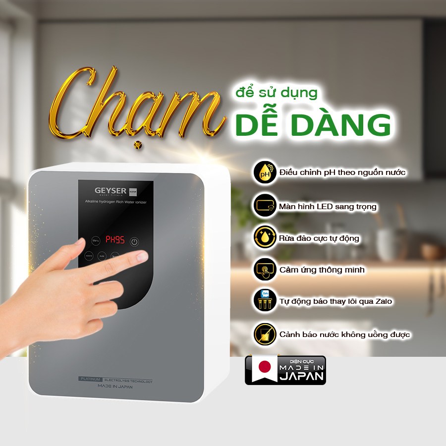 Chạm để sử dụng Ecotar 9 Pro dễ dàng, tiện lợi