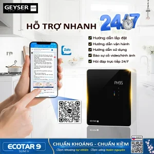 Chính sách hỗ trợ 24/7 qua Zalo OA Geyser Việt Nam