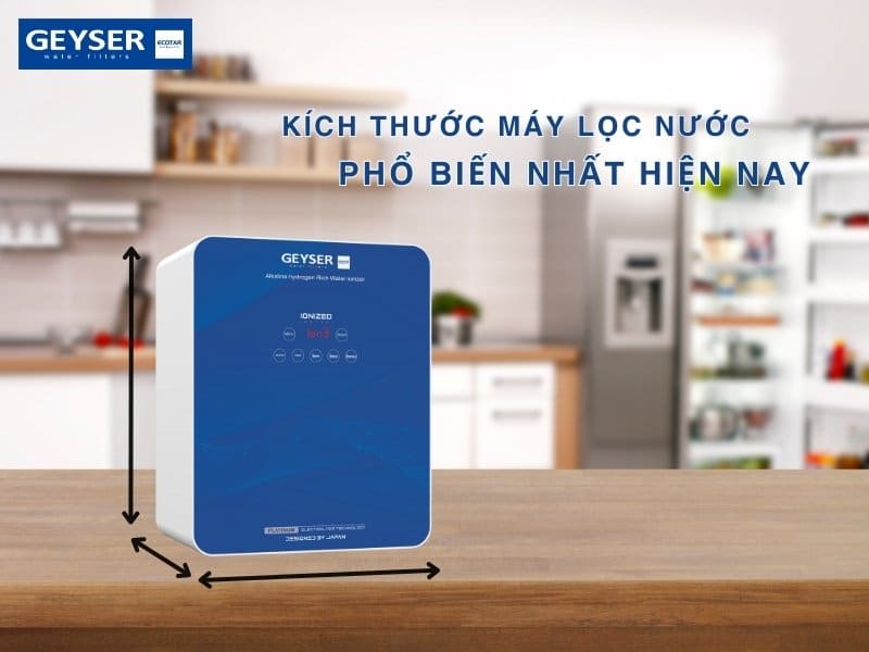 kích thước máy lọc nước