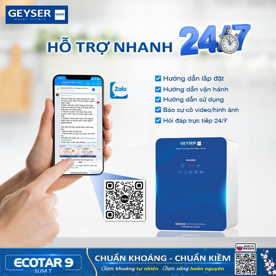 Chính sách hậu mãi chuyên nghiệp từ Geyser Việt Nam