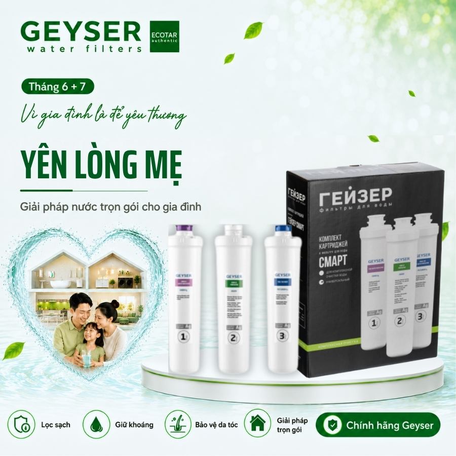 Bộ lõi lọc nước Geyser Ecotar 9 Smart