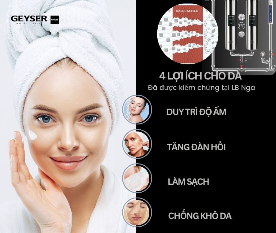 Không chỉ lọc sạch mà còn chăm sóc da hiệu quả của Geyser Ecotar 2F1A Không chỉ lọc sạch mà còn chăm sóc da hiệu quả của Geyser Ecotar 2F1A