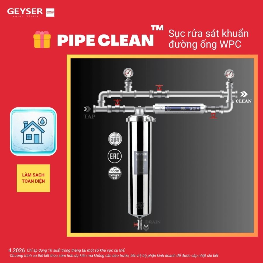 Hệ thống lọc nước tổng đầu nguồn Geyser Ecotar 1F1A