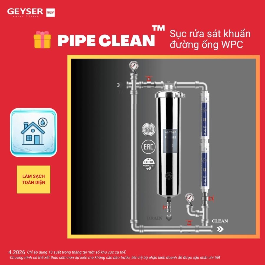 Hệ thống lọc nước tổng đầu nguồn Geyser Ecotar 1F2A