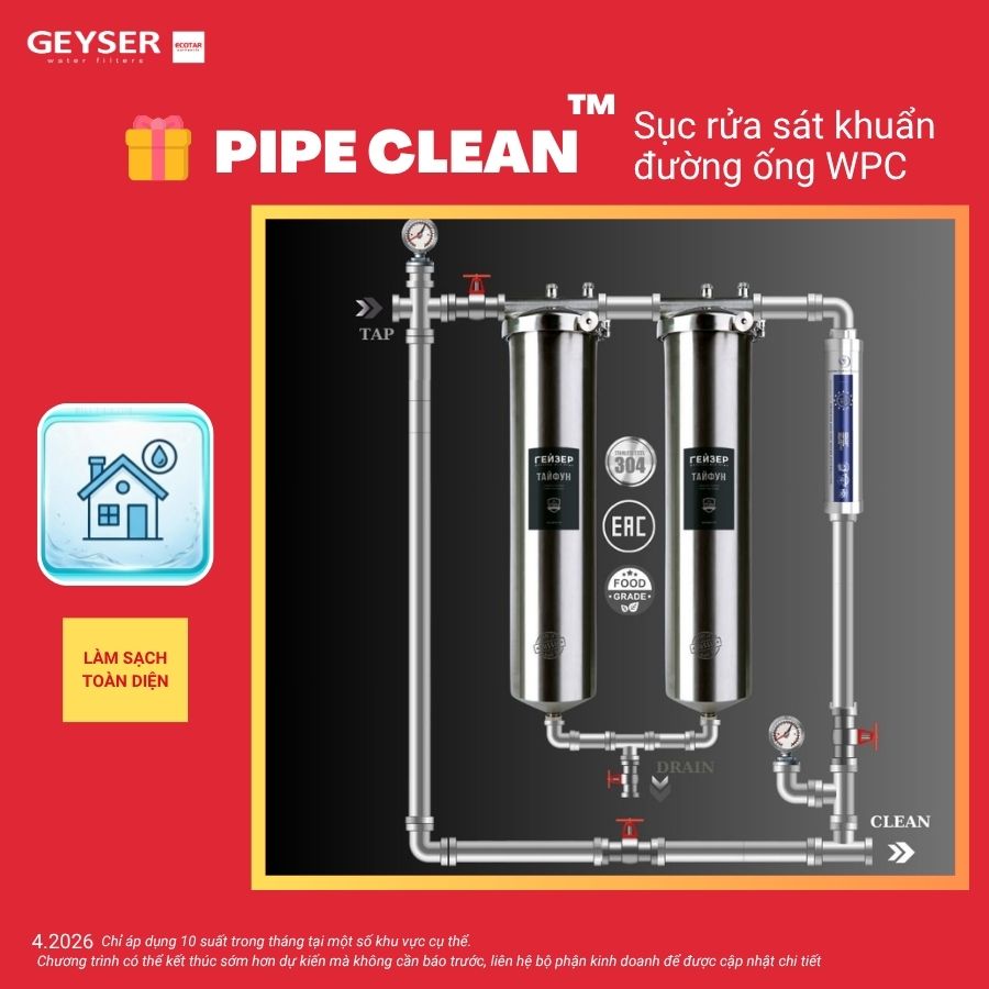 Hệ thống lọc nước tổng đầu nguồn Geyser Ecotar 2F1A