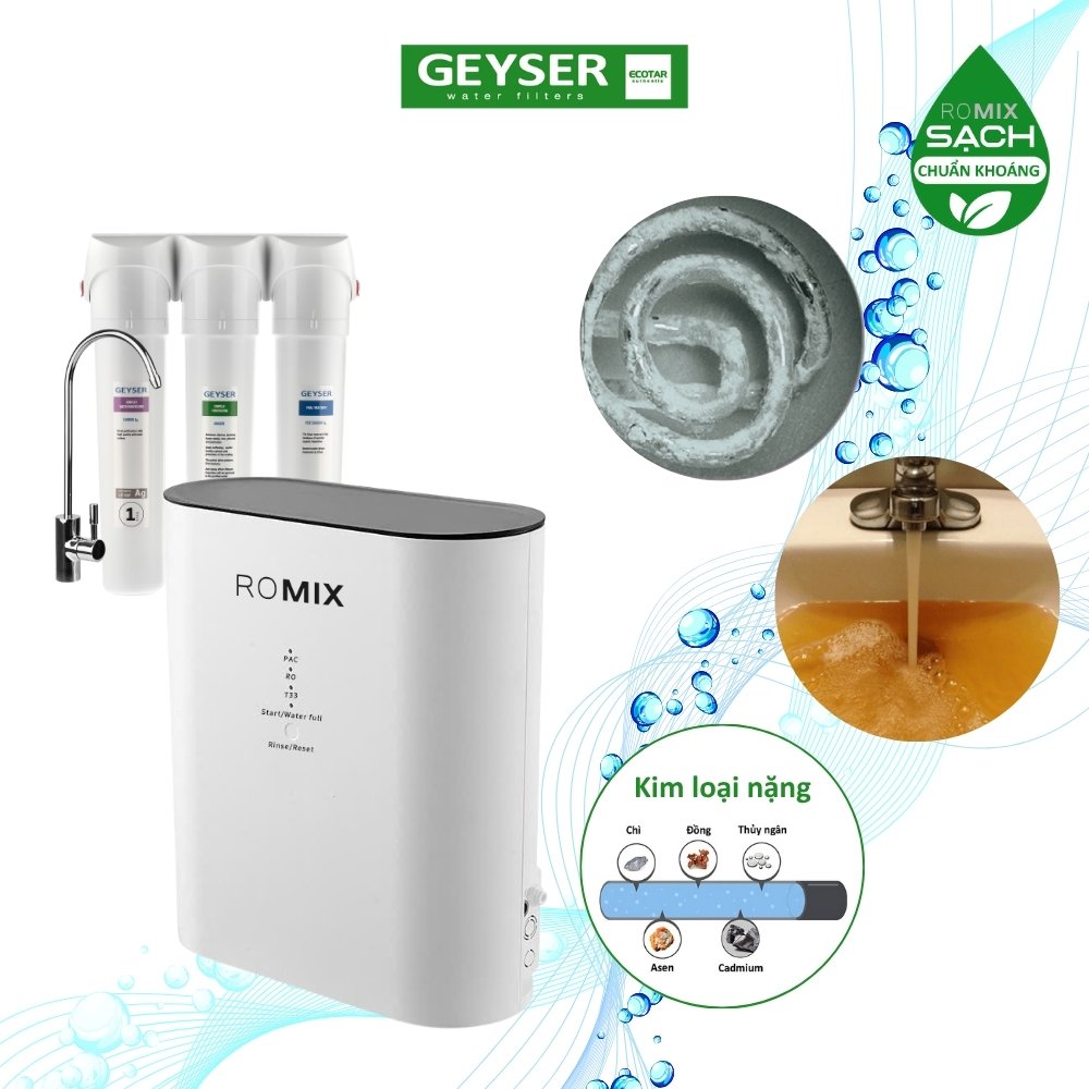 Khả năng phù hợp đa dạng nguồn nước của Geyser Ecotar 9 ROMIX