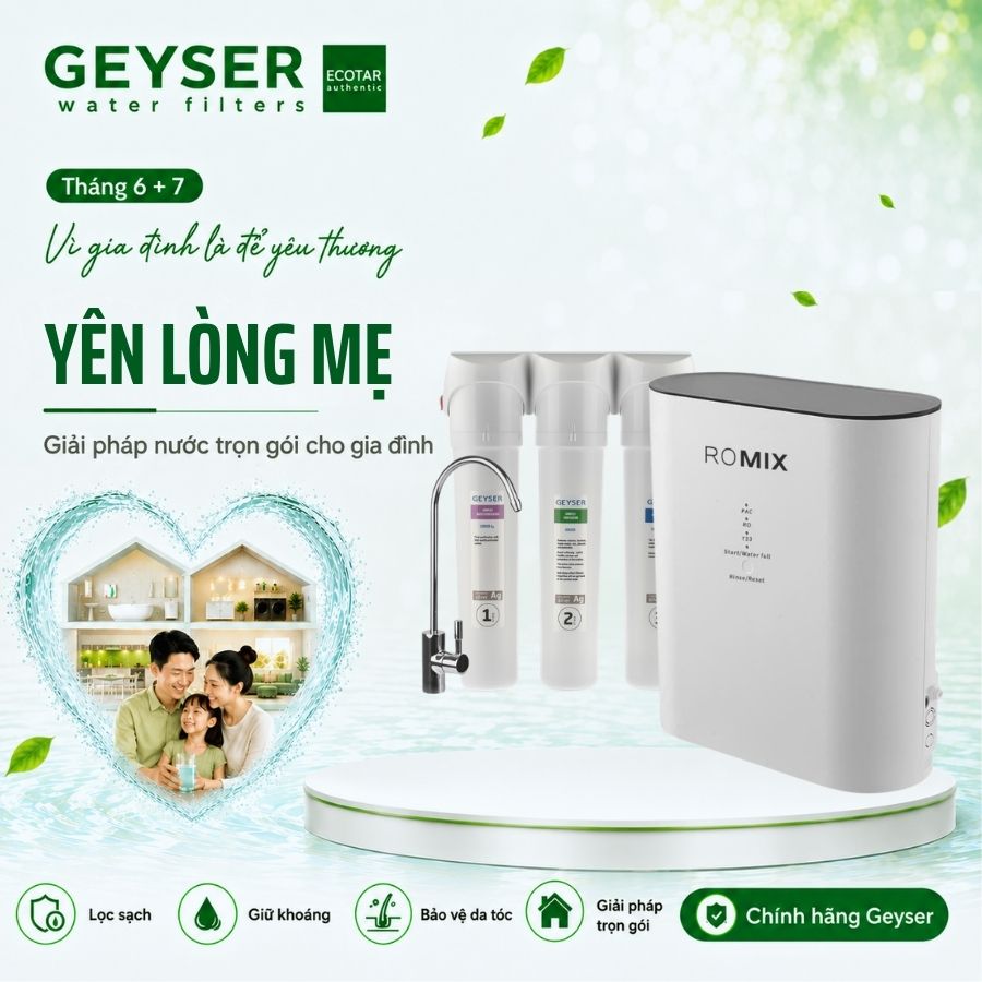 Máy lọc nước chuẩn khoáng Geyser Ecotar 9 ROMIX