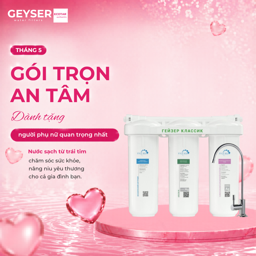 Máy lọc nước nano Geyser Ecotar Classic Soft nước mềm