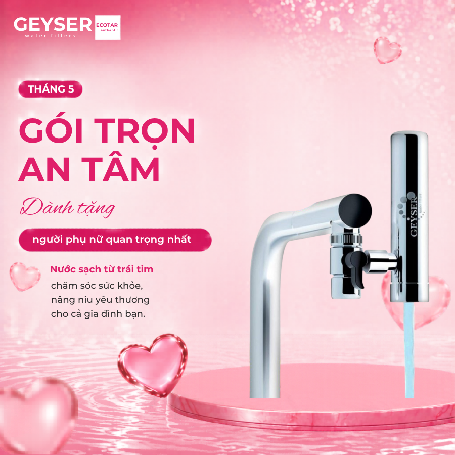 Máy lọc nước tại vòi Geyser Euro M