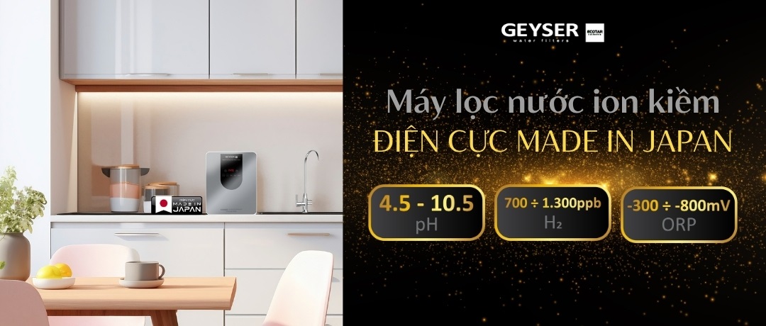 Máy lọc nước ion kiềm Geyser Ecotar 9 PRO
