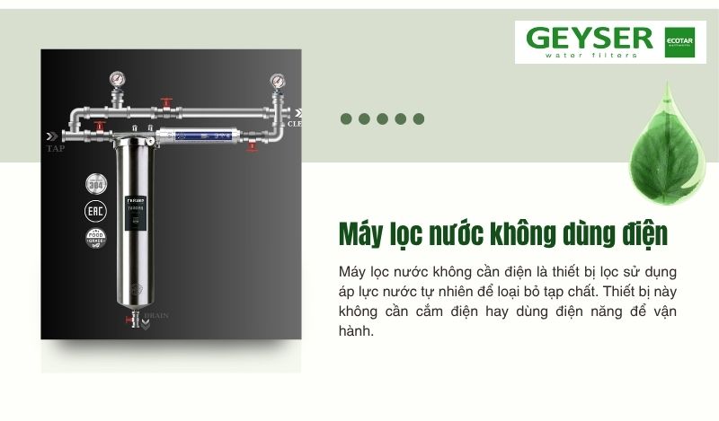 Cách hoạt động của máy lọc nước không cần điện