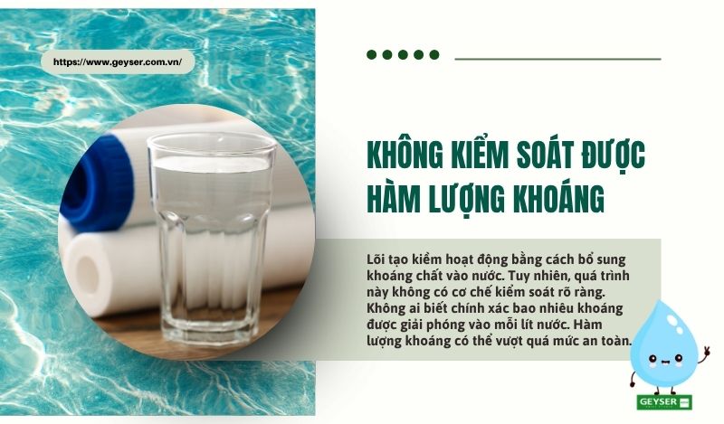 Lõi lọc tạo kiềm không kiểm soát được chất lượng kiềm