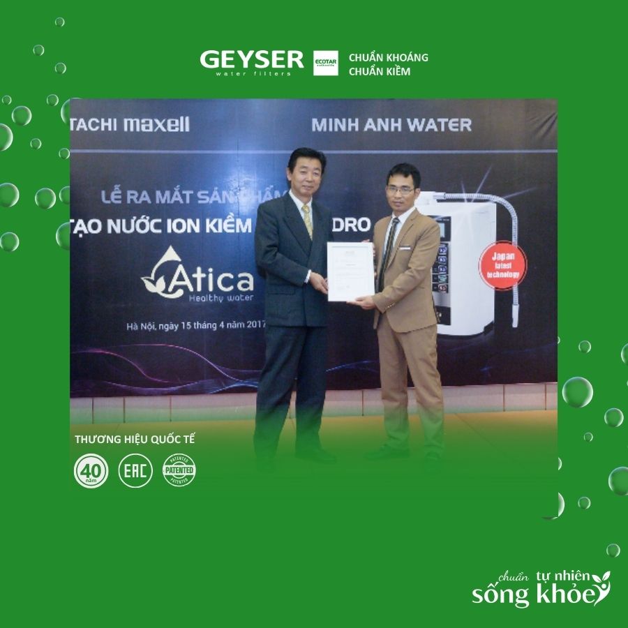 Minh Anh Water(Geyser Việt Nam) ra mắt Atica cùng Maxell Nhật Bản tại Hà Nội và HCM 2016