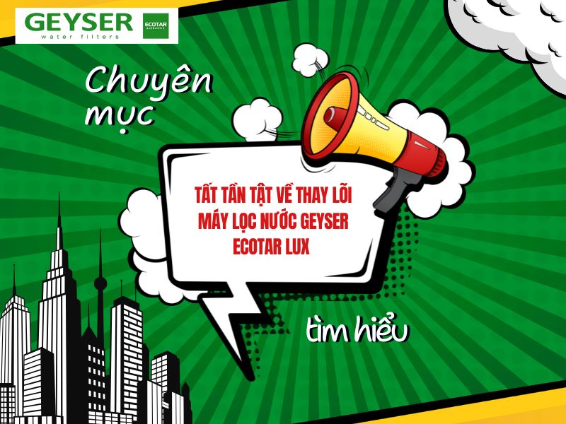 Tất tần tật về thay lõi máy lọc nước Geyser Ecotar Lux