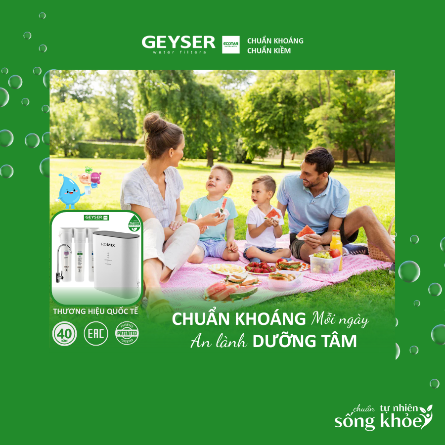 Máy lọc nước Geyser Ecotar 9 Romix phù hợp cho mọi gia đình
